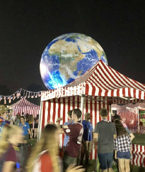 Deluxe Giant Earth Sphere Globe rentals for your next convention, tradeshow or special event. 