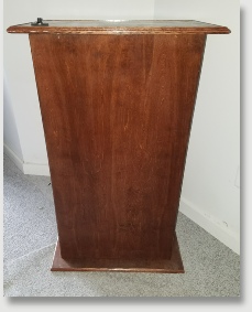 Washington DC Wooden Stained Lectern rentals for special events and business meetings.